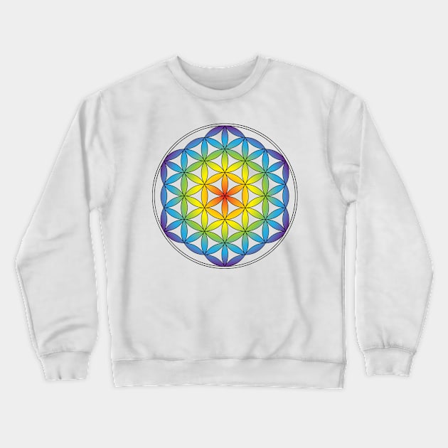 Flower Of Life Crewneck Sweatshirt by GalacticMantra